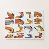 Schetsen van paarden legpuzzel (Horizontaal)