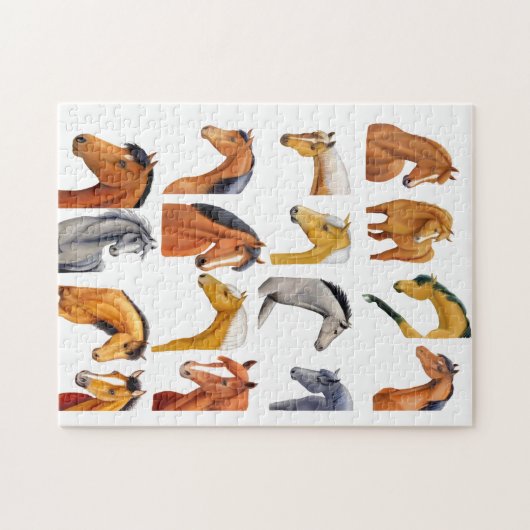 Schetsen van paarden legpuzzel (Horizontaal)