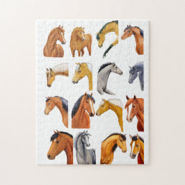 Schetsen van paarden legpuzzel