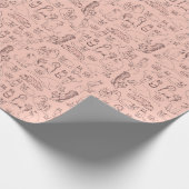 Schetsen van roze kattenpapier cadeaupapier (Hoek)