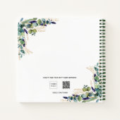 Schetsenboek Eucalyptus greenery Gold foto Notitieboek (Achterkant)