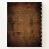 Schetsenboek met bruin leder notitieboek (Achterkant)