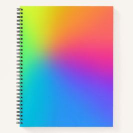 Schetsenboek met heldere regenbooggradiënt notitieboek
