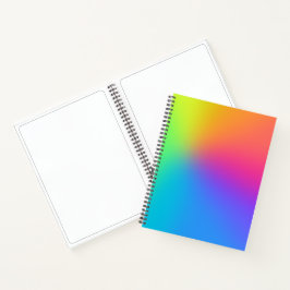 Schetsenboek met heldere regenbooggradiënt notitieboek