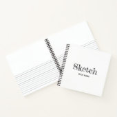 Schetsenboek met Jouw naam artistieke laptop Notitieboek (Binnen)