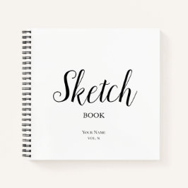 Schetsenboek met Jouw naam-gepersonaliseerde lapto Notitieboek