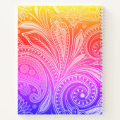 Schetsenbord voor laptop-Flora-regenboog Notitieboek (Achterkant)