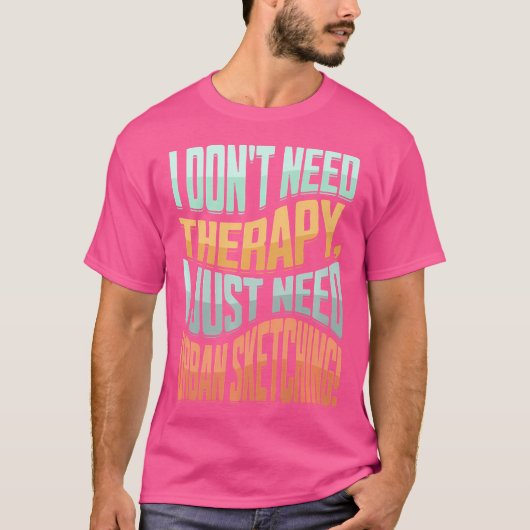 Schetsend kunstenaar Illustrator Stedelijk Schetse T-shirt (Voorkant)