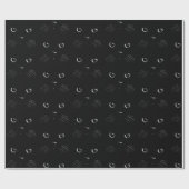 Schetsenportret van zwarte katten cadeaupapier (Vlak)