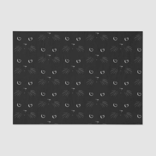 Schetsenportret van zwarte katten tissuepapier (Voorkant)