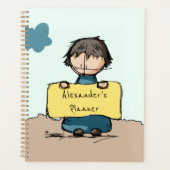 Schetsjongen met gebarentaal, speciaal gepersonali planner (Voorkant)