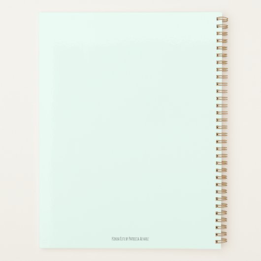 Schetsjongen met gebarentaal, speciaal gepersonali planner (Achterkant)