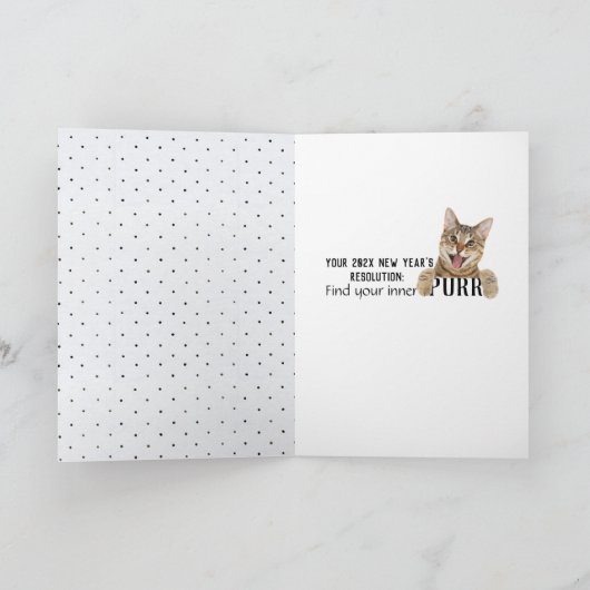 Schetskat nieuwjaarsoplossing kaart (Binnen)