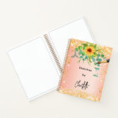 Schetskoeken zonnebloemen oranje goudverf notitieboek (Binnen)