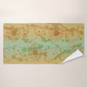 Schetskonijn en kamille, naadloos  badhanddoek (Badhanddoek)