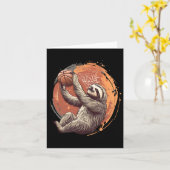 Schetskunst Tekening Schetsliefhebber Sloth Slam D Kaart (Gele Bloem)
