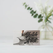 Schetskunstenaar Visitekaartje (Staand voorkant)