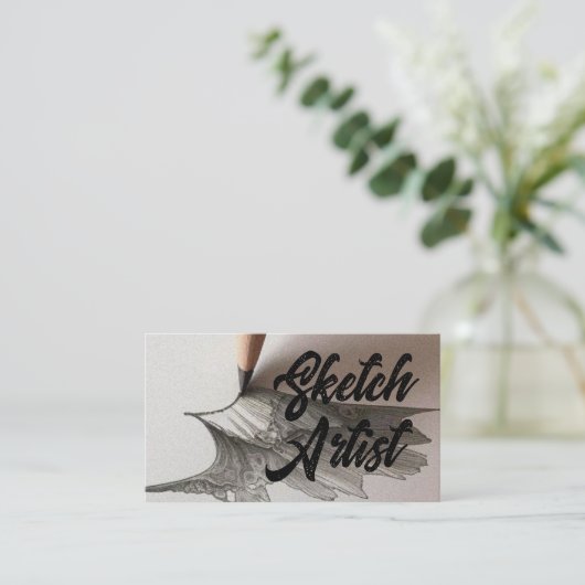 Schetskunstenaar Visitekaartje (Staand voorkant)