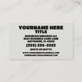 Schetskunstenaar Visitekaartje (Achterkant)