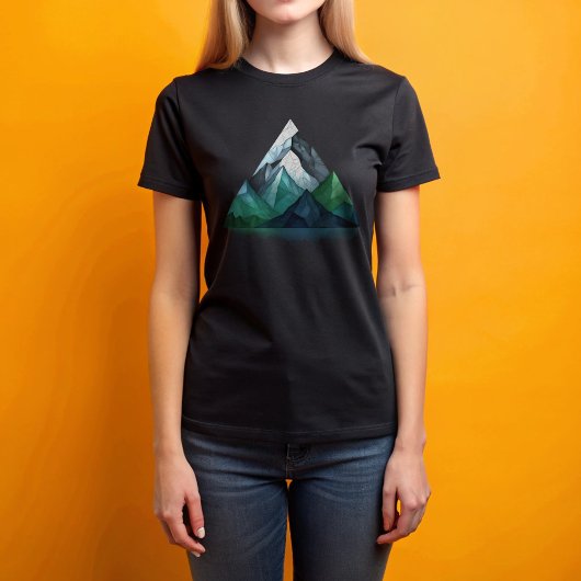 Schetslijnen een geometrische driehoekige berggron Tri-Blend shirt