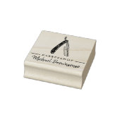 Schetslogo scheermes mannelijke kapper herenkapper rubberstempel (Stempel)