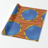 Schetsluisraam van scheepsportier met Blauwe Water Cadeaupapier (Uitgerold)