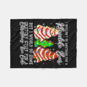 Schetsmatig spul voor wat kerstboomtaarten Debbie Fleece Deken (Voorkant (Horizontaal))