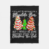 Schetsmatig spul voor wat kerstboomtaarten Debbie Fleece Deken (Voorkant)