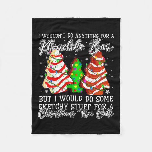 Schetsmatig spul voor wat kerstboomtaarten Debbie Fleece Deken (Voorkant)