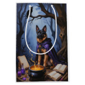 Schetsmatige Halloween-schildering van Belgische M Medium Cadeauzakje (Voorkant)