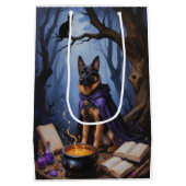 Schetsmatige Halloween-schildering van Belgische M Medium Cadeauzakje (Achterkant)