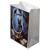 Schetsmatige Halloween-schildering van Belgische M Medium Cadeauzakje (Achterkant Gekanteld)