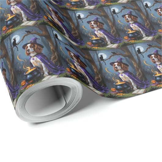 Schetsmatige Halloween-schildering van Brittany Sp Cadeaupapier (Rol Hoek)
