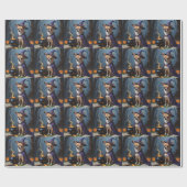 Schetsmatige Halloween-schildering van Chihuahua-h Cadeaupapier (Vlak)