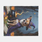 Schetsmatige Halloween-schildering van Chihuahua-h Fleece Deken (Voorkant (Horizontaal))