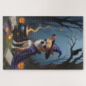 Schetsmatige Halloween-schildering van Chihuahua-h Legpuzzel (Horizontaal)