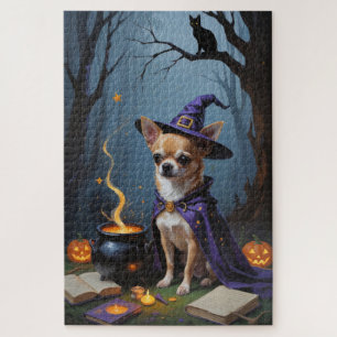 Schetsmatige Halloween-schildering van Chihuahua-h Legpuzzel