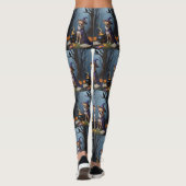 Schetsmatige Halloween-schildering van een Chihuah Leggings (Achterkant)