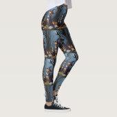 Schetsmatige Halloween-schildering van een Chihuah Leggings (Rechts)