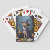 Schetsmatige Halloween-schildering van een Chihuah Pokerkaarten (Achterkant)