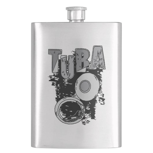Schetsmatige Tuba en Tekst Flacon (Voorkant)