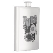 Schetsmatige Tuba en Tekst Flacon (Rechts)