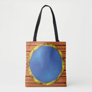 Schetsportaalraam met Blauwe Water Tote Bag