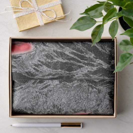 Schetspotlood met hand getrokken rode papaverbloem tissuepapier (Geschenk)