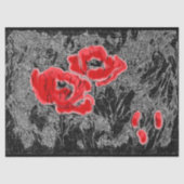 Schetspotlood met hand getrokken rode papaverbloem tissuepapier (Voorkant)