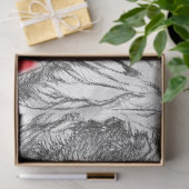 Schetspotlood met hand getrokken rode papaverbloem tissuepapier (Geschenk)