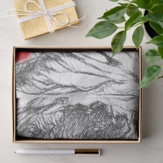 Schetspotlood met hand getrokken rode papaverbloem tissuepapier (Geschenk)