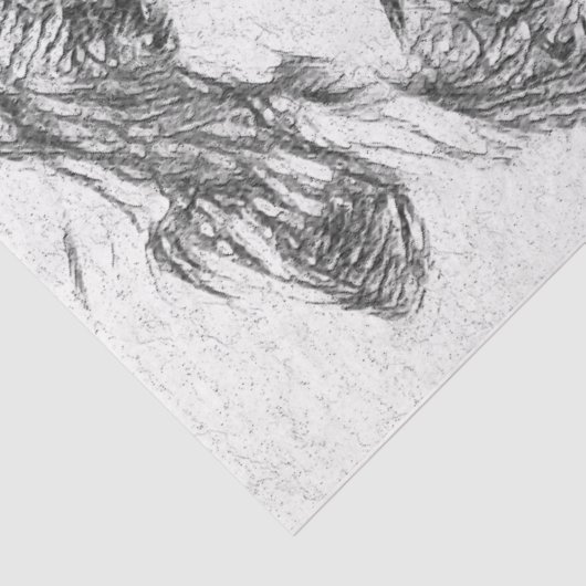 Schetspotlood met hand getrokken rode papaverbloem tissuepapier (Detail)