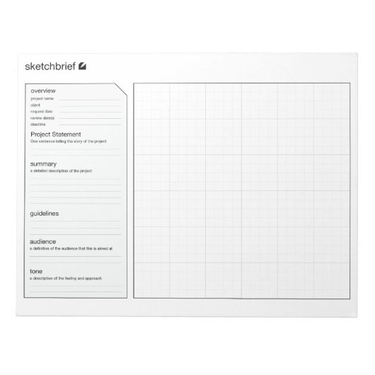 schetssamenvatting notitieblok (Voorkant)
