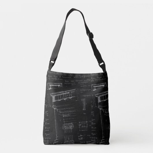 schetstas voor architectonisch gebruik crossbody tas (Achterkant)